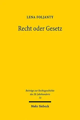 E-Book (pdf) Recht oder Gesetz von Lena Foljanty