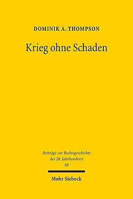 E-Book (pdf) Krieg ohne Schaden von Dominik A. Thompson