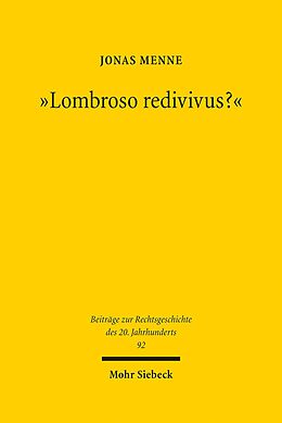 E-Book (pdf) &quot;Lombroso redivivus?&quot; von Jonas Menne