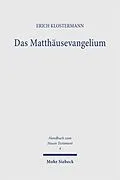 E-Book (pdf) Das Matthäusevangelium von Erich Klostermann