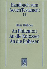 E-Book (pdf) An Philemon. An die Kolosser. An die Epheser von Hans Hübner