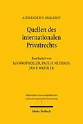 E-Book (pdf) Quellen des internationalen Privatrechts von Alexander N Makarov