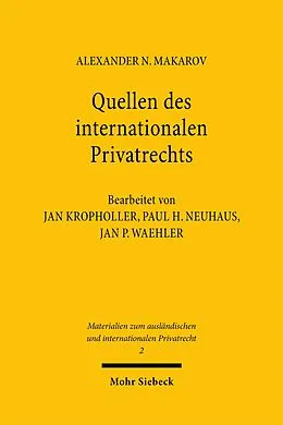 E-Book (pdf) Quellen des internationalen Privatrechts von Alexander N Makarov