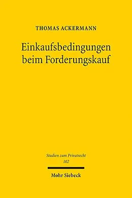 E-Book (pdf) Einkaufsbedingungen beim Forderungskauf von Thomas Ackermann