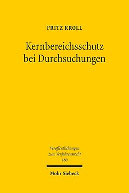 E-Book (pdf) Kernbereichsschutz bei Durchsuchungen von Fritz Kroll