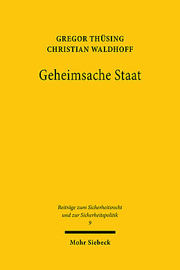 Kartonierter Einband Geheimsache Staat von Gregor Thüsing, Christian Waldhoff