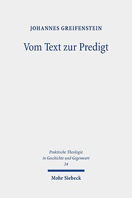 E-Book (pdf) Vom Text zur Predigt von Johannes Greifenstein