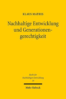 E-Book (pdf) Nachhaltige Entwicklung und Generationengerechtigkeit von Klaus Mathis