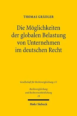 E-Book (pdf) Die Möglichkeiten der globalen Belastung von Unternehmen im deutschen Recht von Thomas Grädler