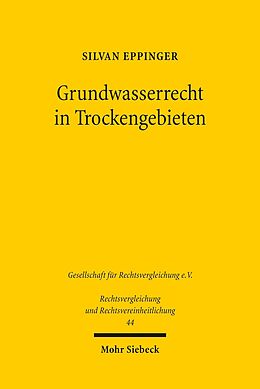 E-Book (pdf) Grundwasserrecht in Trockengebieten von Silvan Eppinger