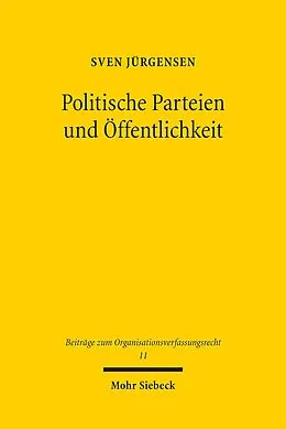 E-Book (pdf) Politische Parteien und Öffentlichkeit von Sven Jürgensen