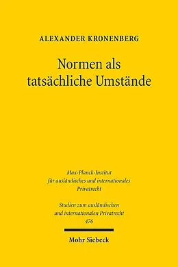 E-Book (pdf) Normen als tatsächliche Umstände von Alexander Kronenberg