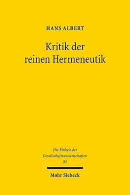 E-Book (pdf) Kritik der reinen Hermeneutik von Hans Albert