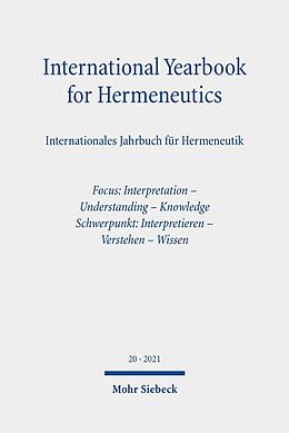 eBook (pdf) International Yearbook for Hermeneutics / Internationales Jahrbuch für Hermeneutik de 