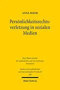 E-Book (pdf) Persönlichkeitsrechtsverletzung in sozialen Medien von Anna Bizer