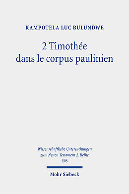 Couverture cartonnée 2 Timothée dans le corpus paulinien de Kampotela Luc Bulundwe