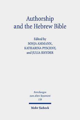 Livre Relié Authorship and the Hebrew Bible de 