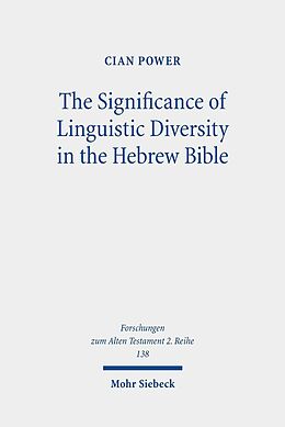 eBook (pdf) The Significance of Linguistic Diversity in the Hebrew Bible de Cian Power