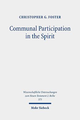 eBook (pdf) Communal Participation in the Spirit de Christopher G. Foster