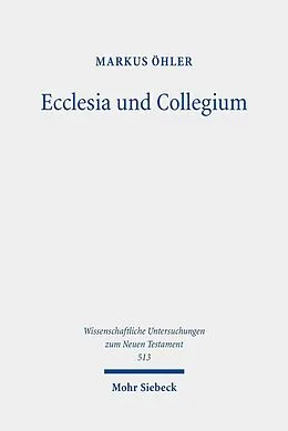 E-Book (pdf) Ecclesia und Collegium von Markus Öhler