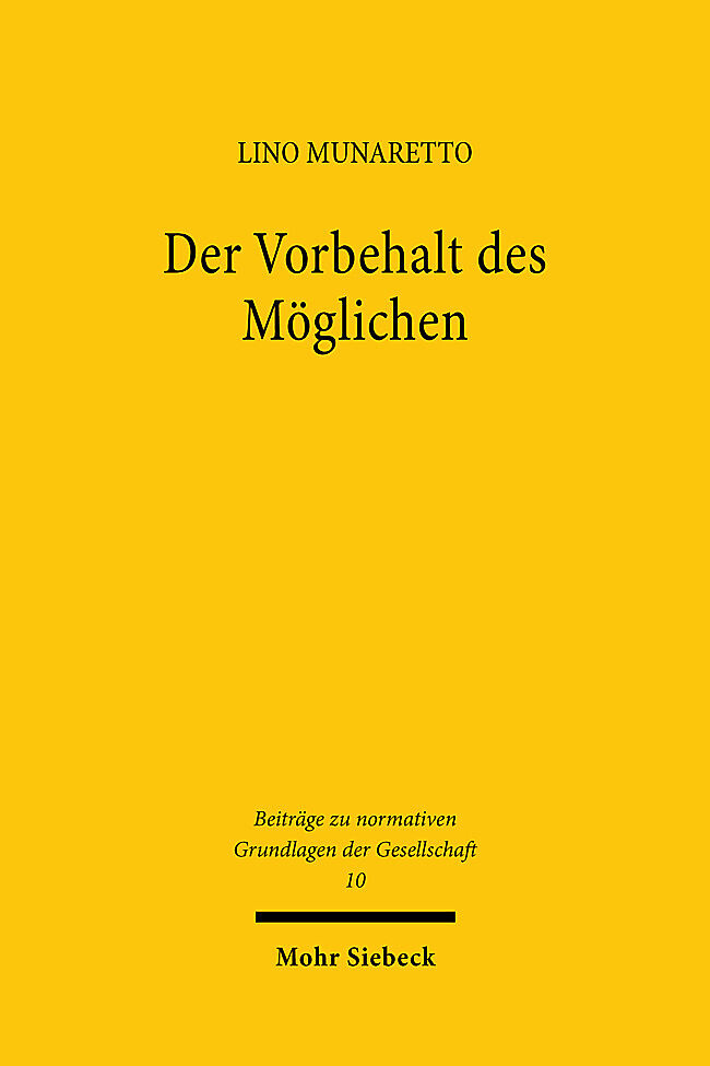 Der Vorbehalt des Möglichen