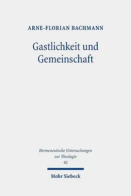 E-Book (pdf) Gastlichkeit und Gemeinschaft von Arne-Florian Bachmann
