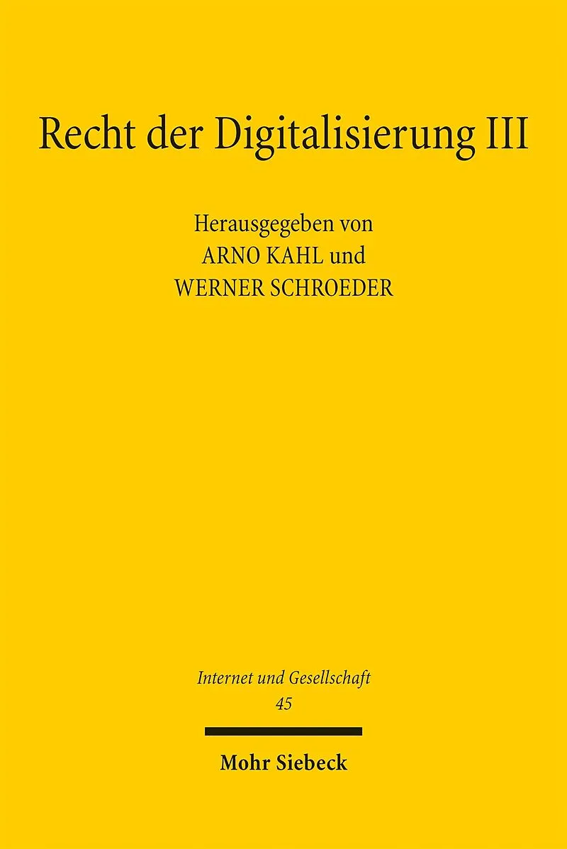 Recht der Digitalisierung III