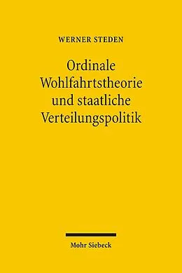 E-Book (pdf) Ordinale Wohlfahrtstheorie und staatliche Verteilungspolitik von Werner Steden