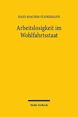 E-Book (pdf) Arbeitslosigkeit im Wohlfahrtsstaat von Hans-Joachim Stadermann