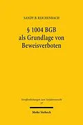 E-Book (pdf) § 1004 BGB als Grundlage von Beweisverboten von Sandy Bernd Reichenbach