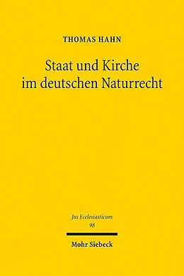 E-Book (pdf) Staat und Kirche im deutschen Naturrecht von Thomas Hahn