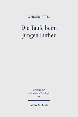 E-Book (pdf) Die Taufe beim jungen Luther von Werner Jetter
