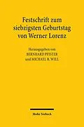 E-Book (pdf) Festschrift zum siebzigsten Geburtstag von Werner Lorenz von 