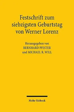 E-Book (pdf) Festschrift zum siebzigsten Geburtstag von Werner Lorenz von 