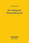E-Book (pdf) Der Auftrag der Nationalökonomie von Walter A Jöhr