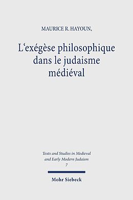 eBook (pdf) L'exégèse philosophique dans le judaisme médiéval de Maurice R. Hayoun