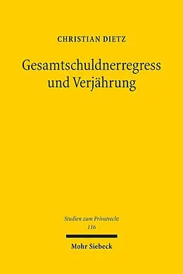 E-Book (pdf) Gesamtschuldnerregress und Verjährung von Christian Dietz
