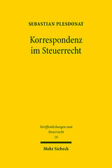 Leinen-Einband Korrespondenz im Steuerrecht von Sebastian Plesdonat