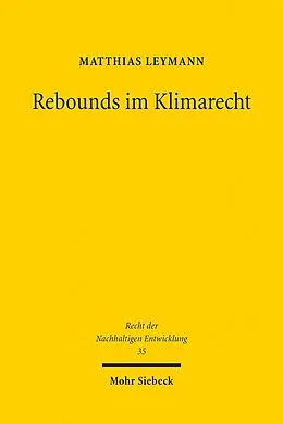 E-Book (pdf) Rebounds im Klimarecht von Matthias Leymann
