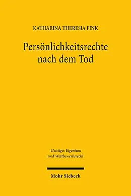 E-Book (pdf) Persönlichkeitsrechte nach dem Tod von Katharina Theresia Fink