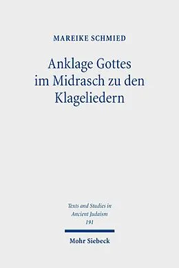 E-Book (pdf) Anklage Gottes im Midrasch zu den Klageliedern von Mareike Schmied