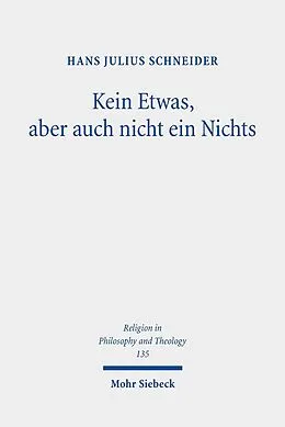 E-Book (pdf) Kein Etwas, aber auch nicht ein Nichts von Hans Julius Schneider