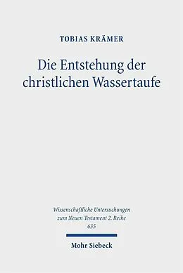 E-Book (pdf) Die Entstehung der christlichen Wassertaufe von Tobias Krämer