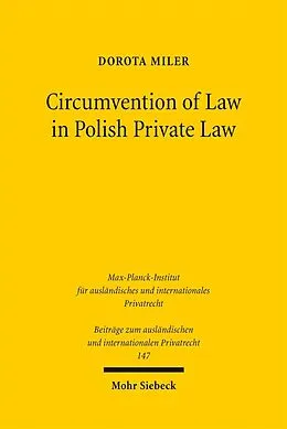 E-Book (pdf) Circumvention of Law in Polish Private Law von Dorota Miler