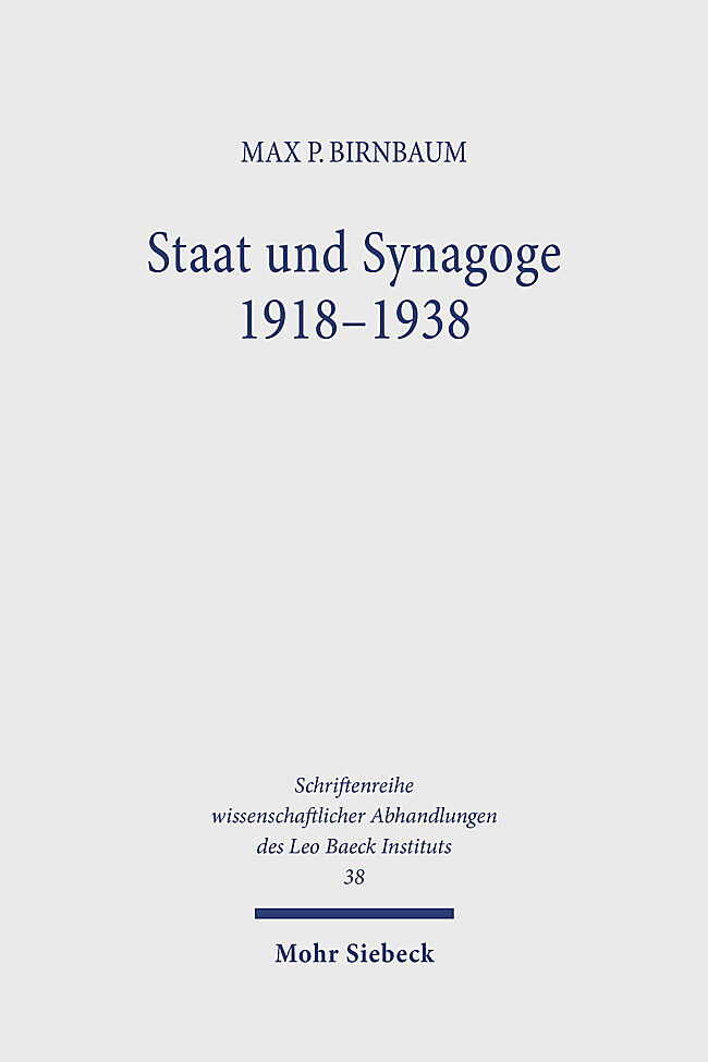 Staat und Synagoge 1918-1938