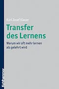 E-Book (pdf) Transfer des Lernens von Karl Josef Klauer