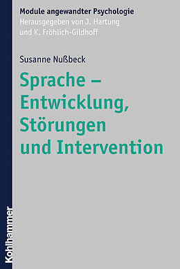 E-Book (pdf) Sprache - Entwicklung, Störungen und Intervention von Susanne Nußbeck