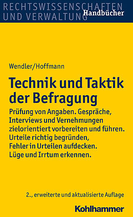 E-Book (pdf) Technik und Taktik der Befragung von Axel Wendler, Helmut Hoffmann