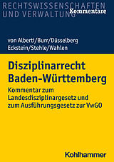 Kartonierter Einband Disziplinarrecht Baden-Württemberg von Dieter von Alberti, Beate Burr, Jörg Düsselberg