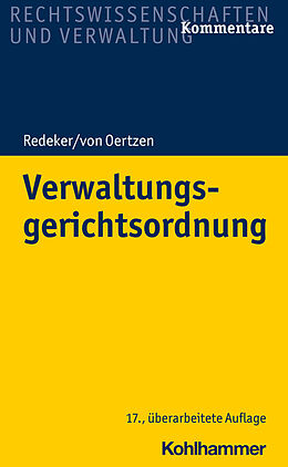 Fester Einband Verwaltungsgerichtsordnung von Martin Redeker, Peter Kothe, Helmuth von Nicolai